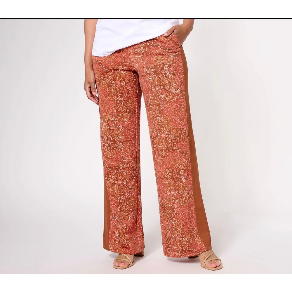 Issac Mizrahi Live Pebble Knit Full Length Pants Size S